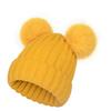 Europe, America, autumn and winter new wool hat imitation fox double hairball knitted hat piled thickened warm versatile pullover hat