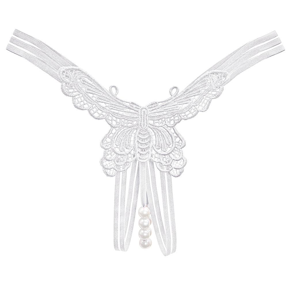 Pearl Game Private House Style Сексуальные трусики женские Горячие Перспектива Бабочка Вышивка Открытый файл Соблазн Тонкий ремешок Стринги