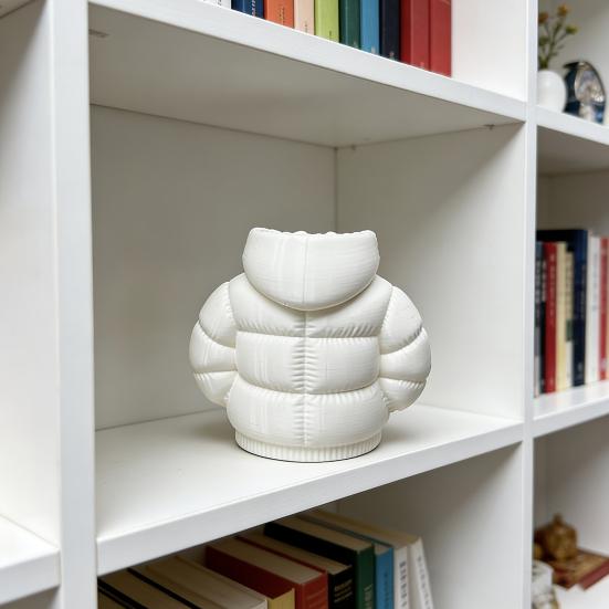 Down Jacket Pen Holder, 3D Printed Desktop Organizer, Lightweight Durable Matte Texture Pen Holder, for Students Dormitory Office
