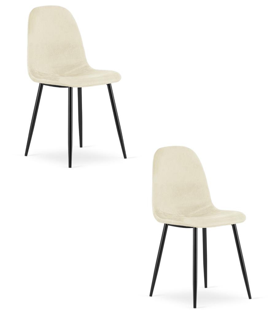 COMO chair - beige velvet x 2