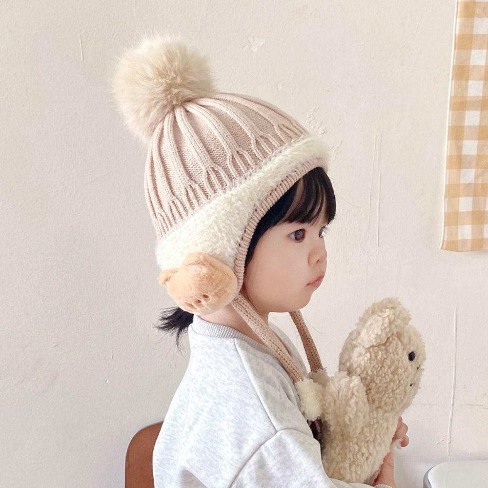 Autumn Winter Pullover Hat Warm EarFlaps Hat Fashion Ear Protection Cap for Children