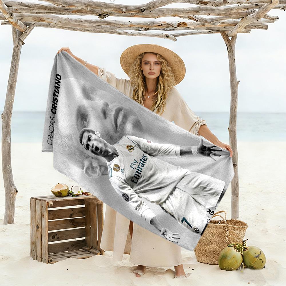 Cristiano Ronaldo Celebration Beach Towel Quick-Dry Soft Microfiber Comfortable Lightweight