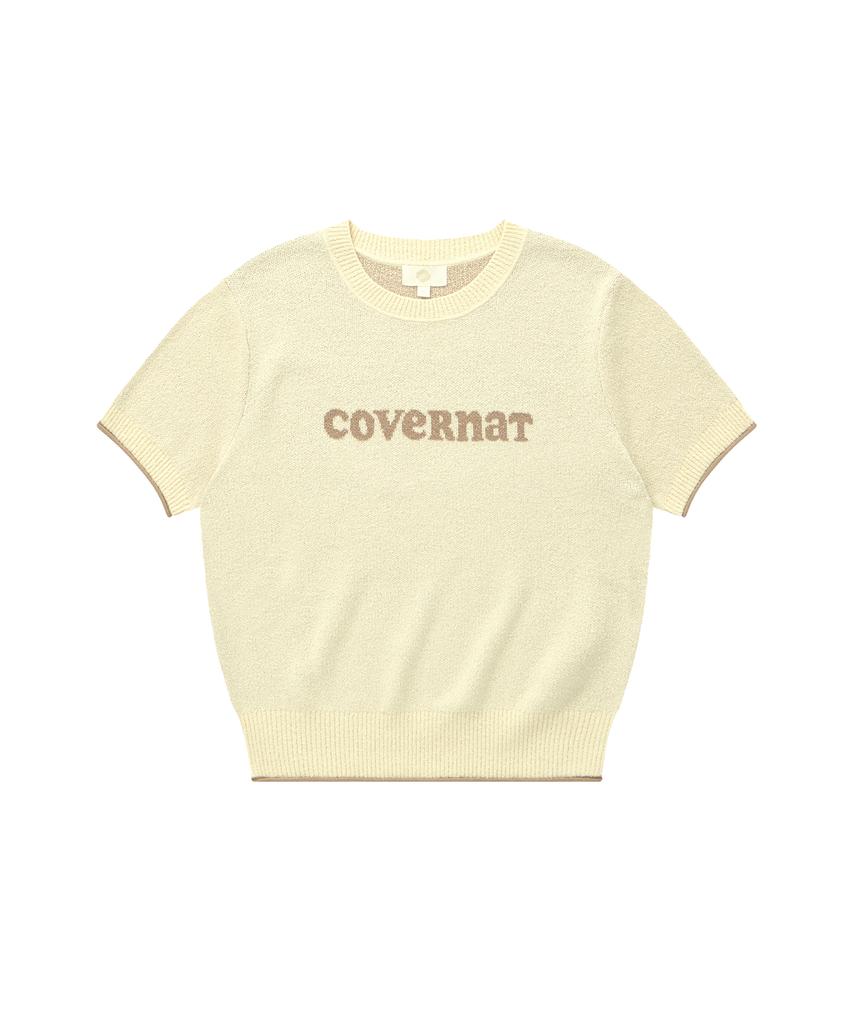 COVERNAT WOMAN Cooper Logo Half Knit Ivory