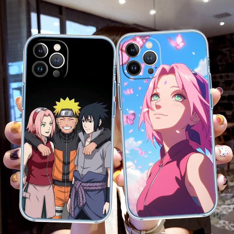 LO71 Naruto Sakura Haruno Soft Shell Transparent Phone Case for Motorola Moto G7 G8 G9 G84 G85 G73 G24 G15 Z2 Play Power Plus