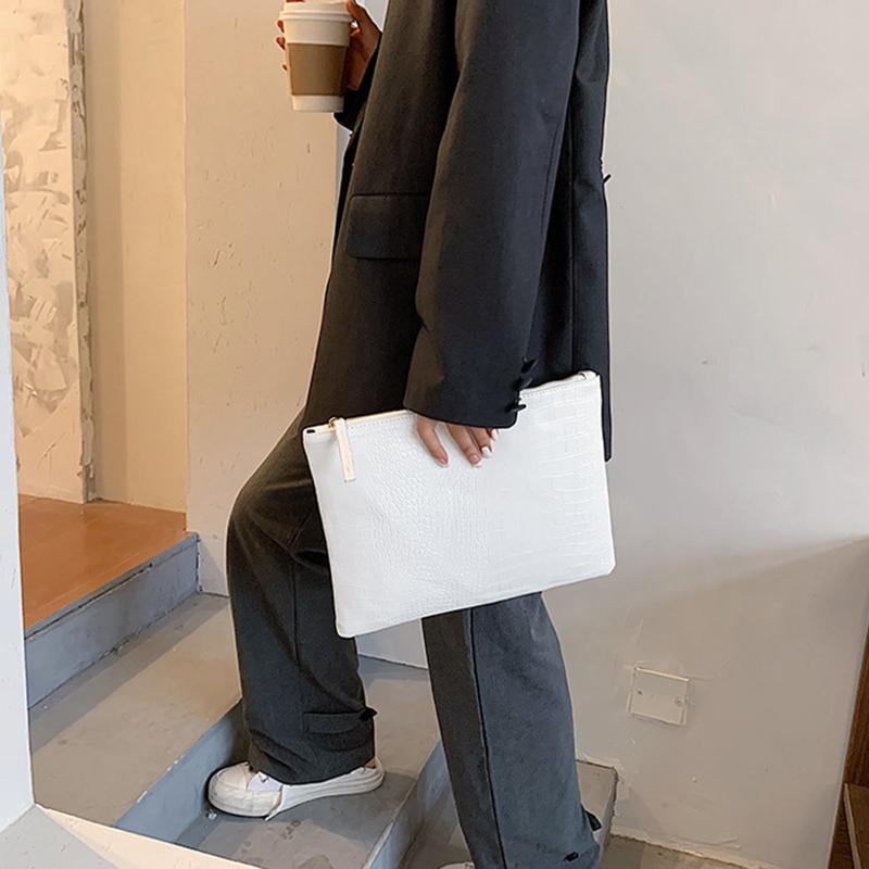 Yogodlns Crocodile Pattern Clutch PU Leather Handbag Fashion Envelope Bag Luxury Phone Coin Purse Party Dinner Bag Ladies Pouch