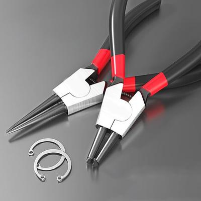 Плоскогубцы с кольцевыми зажимами, плоскогубцы с длинными губцами, плоскогубцы для стопорных колец, для снятия, установки, съемник, стопорные кольца, валы