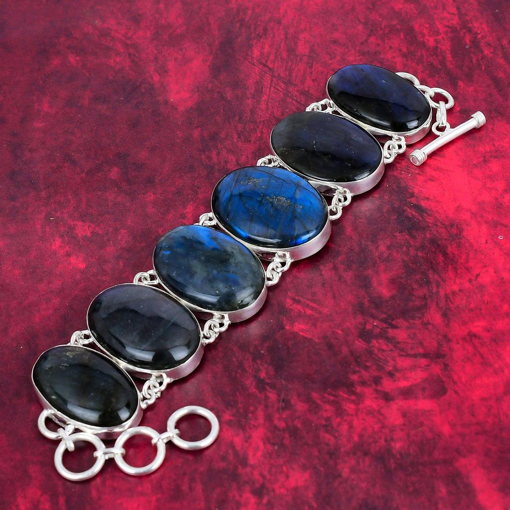 Labradorite 925 Solid Sterling Silver Necklace & Bracelet Jewelry Set For Her, Handmade Jewelry, Natural Gemstone Jewelry For Women