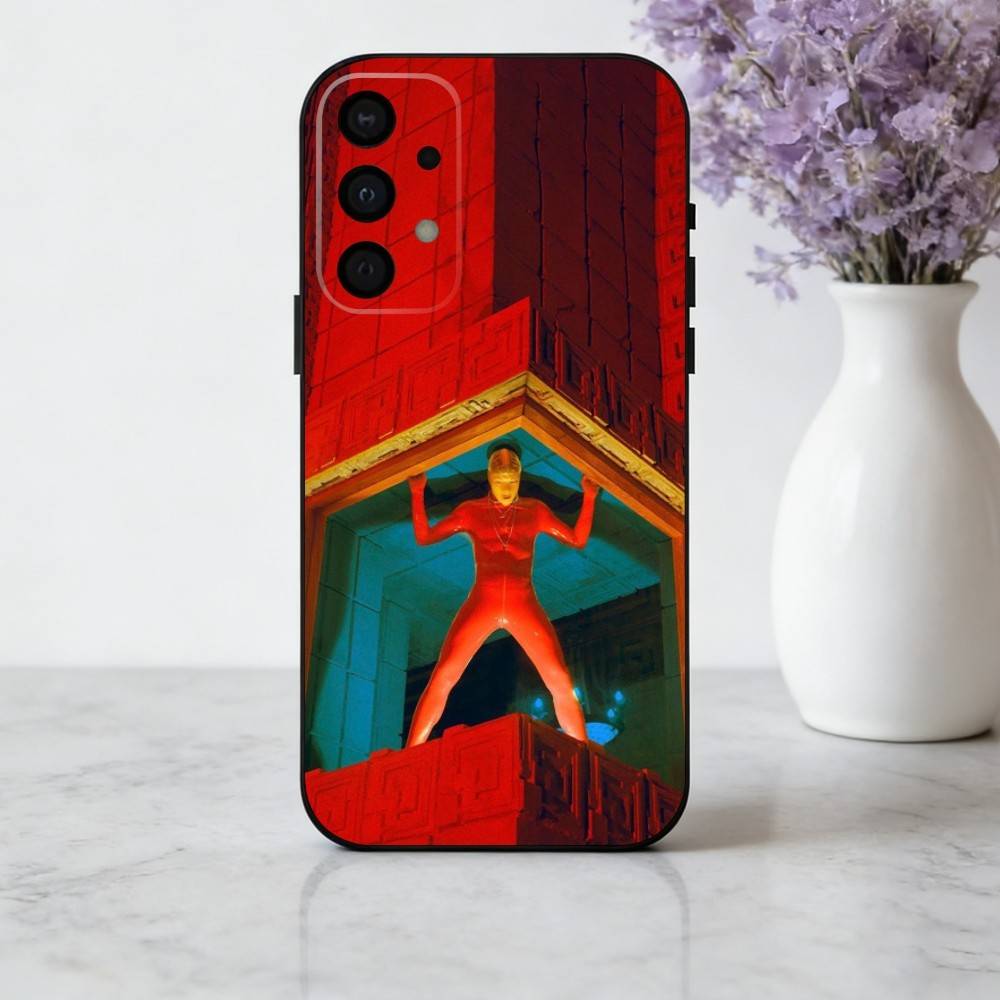 Поп-рок C-Cage the E-Elephan Чехол для телефона Samsung Galaxy A73,A72,A71,A70,A53,A52,A51,Мягкий силиконовый черный чехол