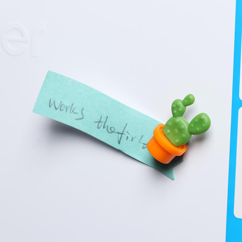 Room Home Decoration Succulent Potted Refrigerator Magnet Simulation Cactus Magnetic Stickers