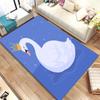 HD Cartoon Cute Swan Cygnus Area Rug,Carpet Rug for Living Room Bedroom Sofa Doormat Decoration, Kids Play Non-slip Floor Mat 3D