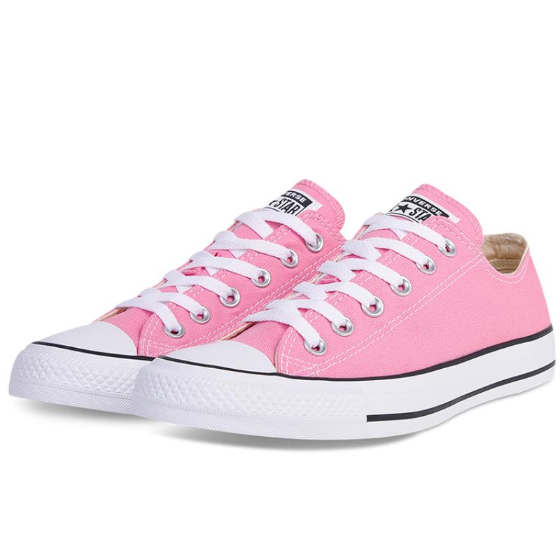 Converse Chuck Taylor All Star Стильные и Удобные Низкие Эспадрильи Унисекс Розовые и Белые
