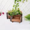 1PC Flower Tank Log Vintage Hanging Flower Pot Balcony Succulent Flower Pot Indoor Plant Flower Decoration Garden 2 Sizes