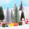 1 PC Artificial Christmas Tree Figurine Sisal Silk Cedar Pine Tree Mini Miniature Micro Landscape New  Fairy Garden Decor
