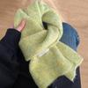 Solid Color Knitted Scarf Women'S Winter High Sense Korean Version Versatile Winter Warm Thickened Student Scarf