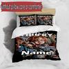 3pcs Duvet Cover Set (1*Duvet Cover + 2*Pillowcase, Without Core), Custom Name Bride of Chucky Pattern Bedding Set, Home Bedroom Decor Gift