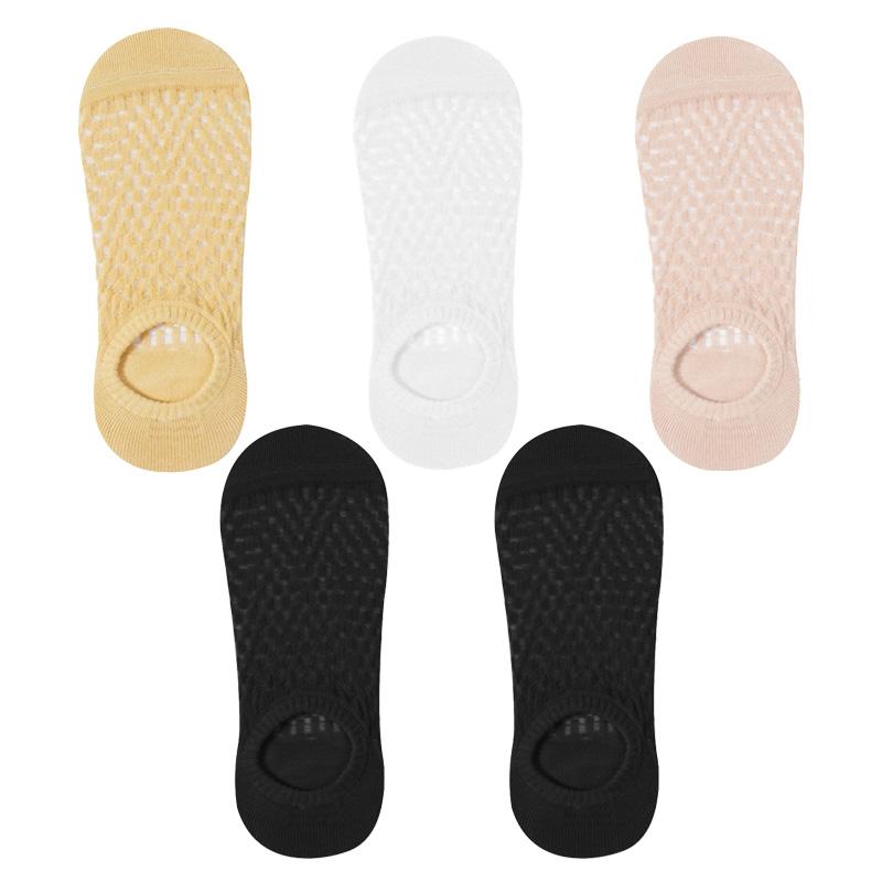 5 пар/лот квадратные сетчатые носки-лодочки для женщин, летние тонкие дышащие сетчатые носки с неглубоким ртом для девочек, дышащие силиконовые носки-лодочки