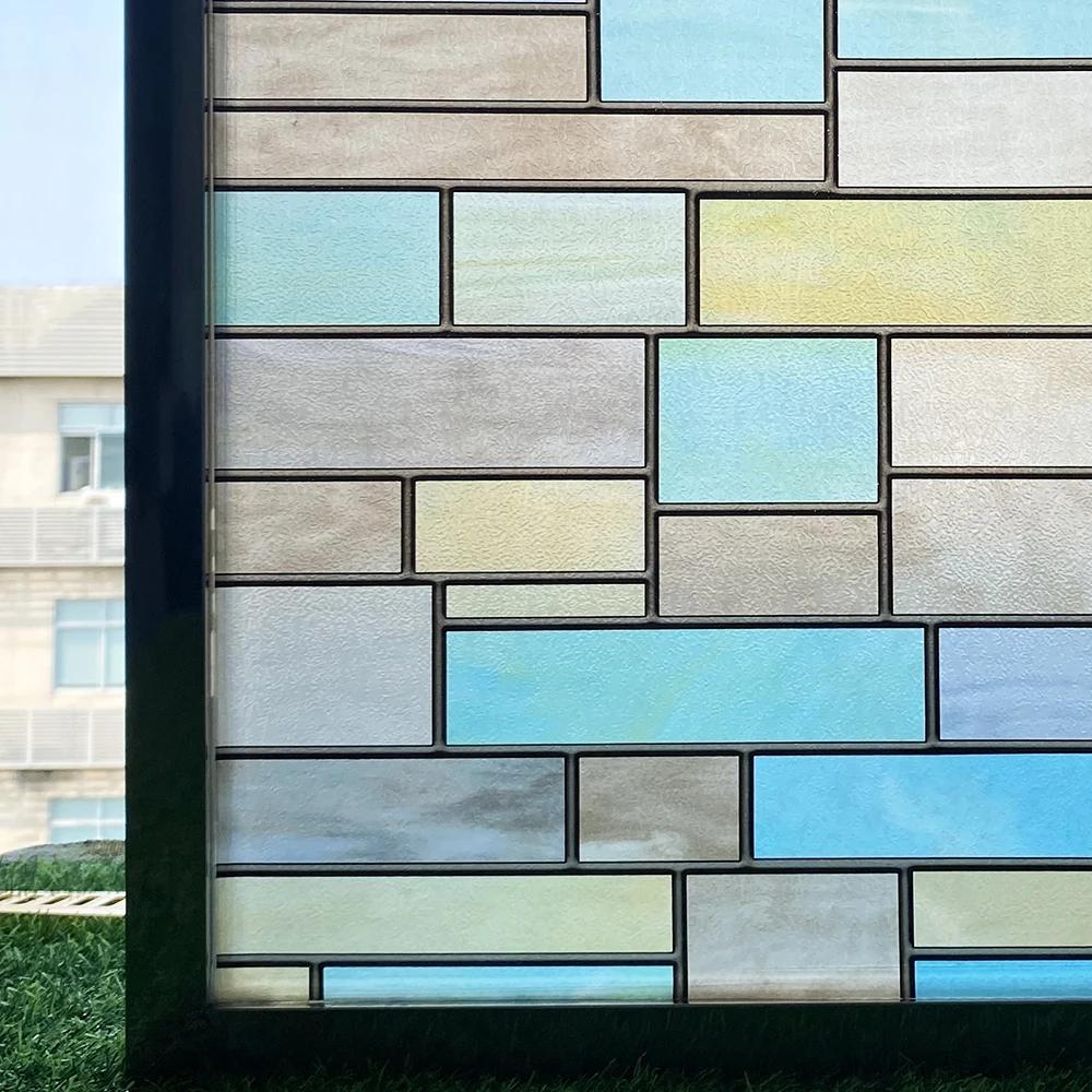 Пленка для защиты конфиденциальности Статическая наклейка на окно Виниловая 3D-наклейка на окно Радужная пленка для окон для стеклянной двери Тепловой контроль Анти-УФ