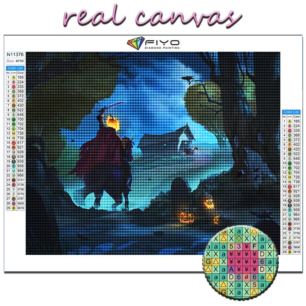 5D DIY Хэллоуин страшная голова тыквы человек вышивка крестиком стразы Алмазный рисунок вышивка мозаика домашний декор
