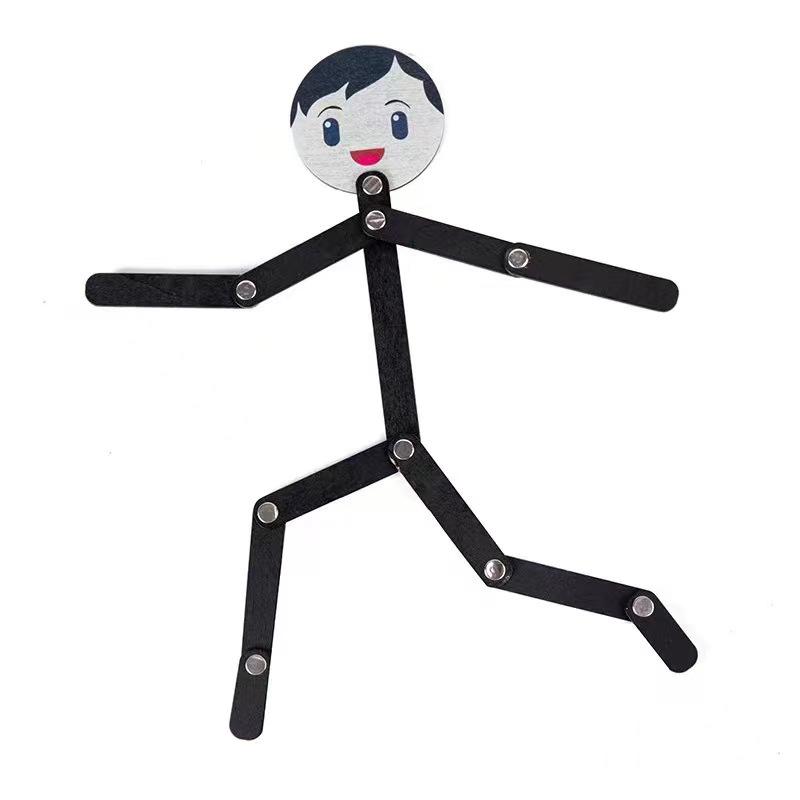 Гибкие бамбуковые конечности Деревянный манекен-головоломка: Детская игрушка для раннего развития