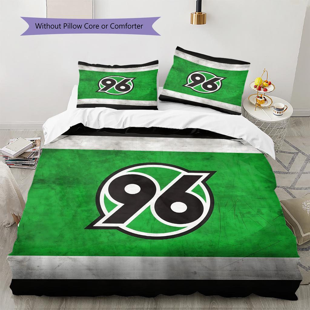 Hannover Football Club  Pattern Bedding Quilt Set  Home Decoration  Gift (1 * duvet cover + 2 * pillowcase  without core)