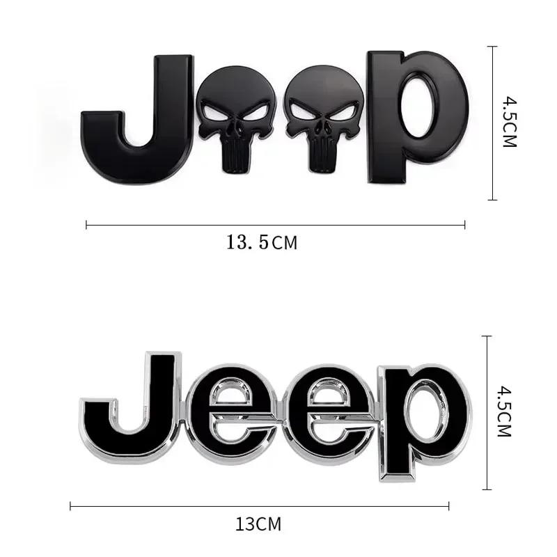 For Jeep 1Pcs Car Badge  Auto Trunk Metal s For Jeep Renegade Compass Grand Cherokee Wrangler Patriot Rubicon