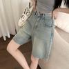 Wide Leg Denim Shorts Women All-match Denim Pants Trousers Chic Baggy Blue Jeans  Students