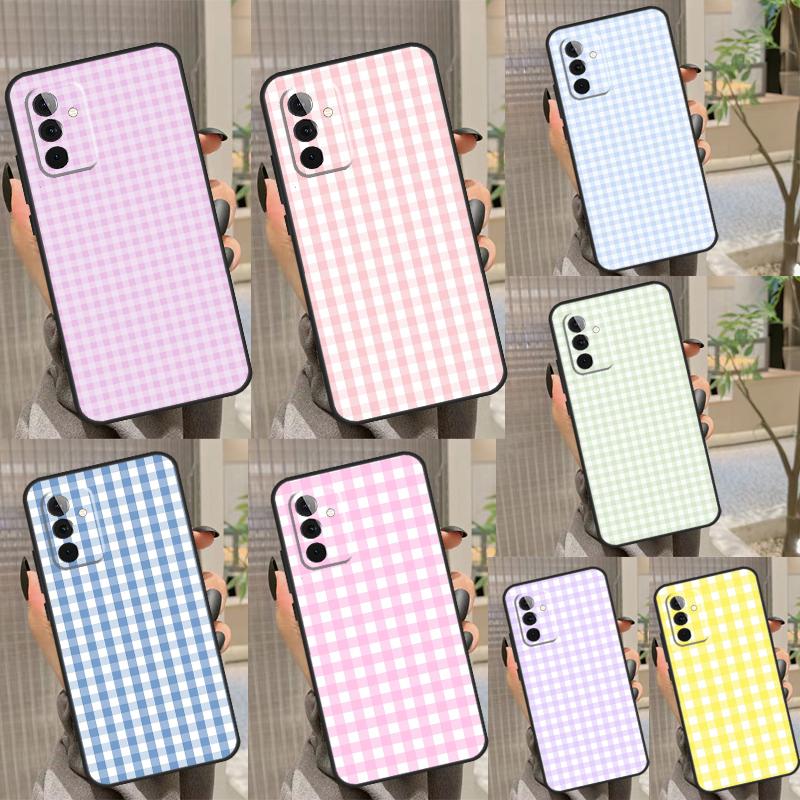 Пастельная клетка Чехол для Samsung Galaxy A12 A13 A14 A54 A53 A52 A34 A33 A32 A24 A23 A22 A51 A71