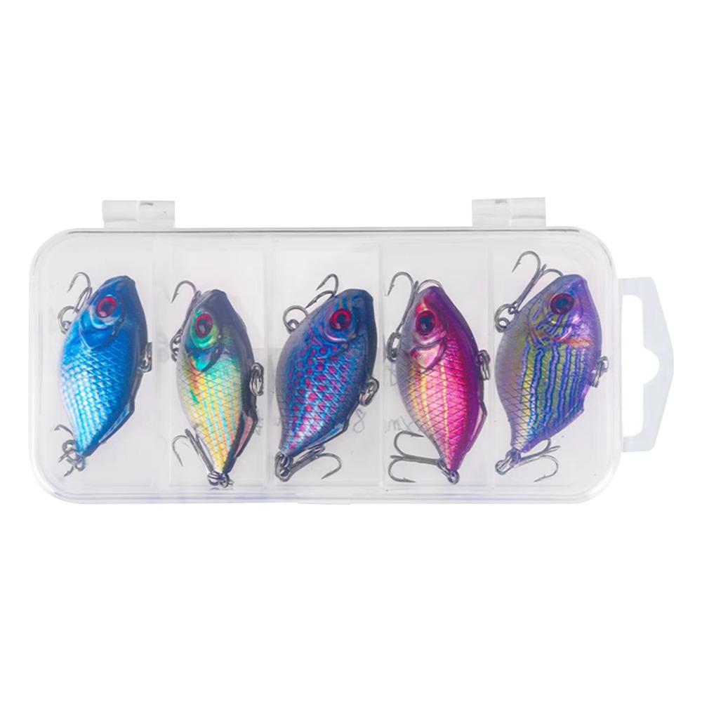 5PCS ABS Fishing Lure 5 Colors Minnow Lures New Floating Minnow Baits Winter Fishing