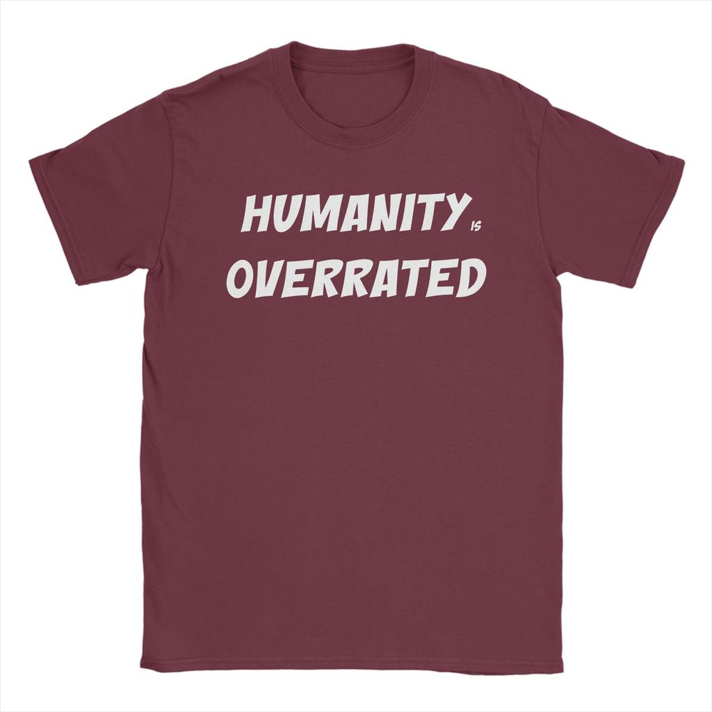 HuUnisexity is Overrated Футболка Унисекс 100% Хлопок Топ Уличная Одежда Круглый Вырез Короткий Рукав