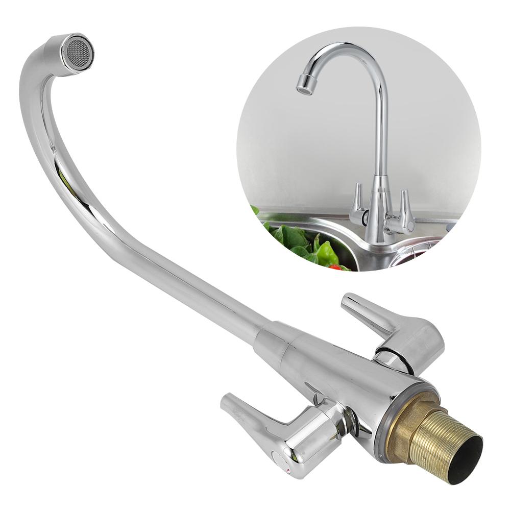 Медный кран с резьбой G1/2, выпуск горячей и холодной воды, вращение на 360 градусов для кухонной мойки для овощей