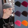 Unisex Fashion Warm Winter Casual Knitted Hat Solid Color All-match Thick Hat