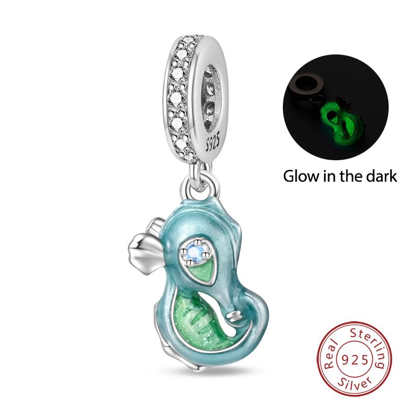 New 925 Silver Ocean Series Mermaids Shell Charms Beads Fit Qikaola 925 Original Bracelets Fine Birthday DIY Jewelry