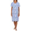 Drawing Blue Short-sleeved Nightgown KL45212 Women