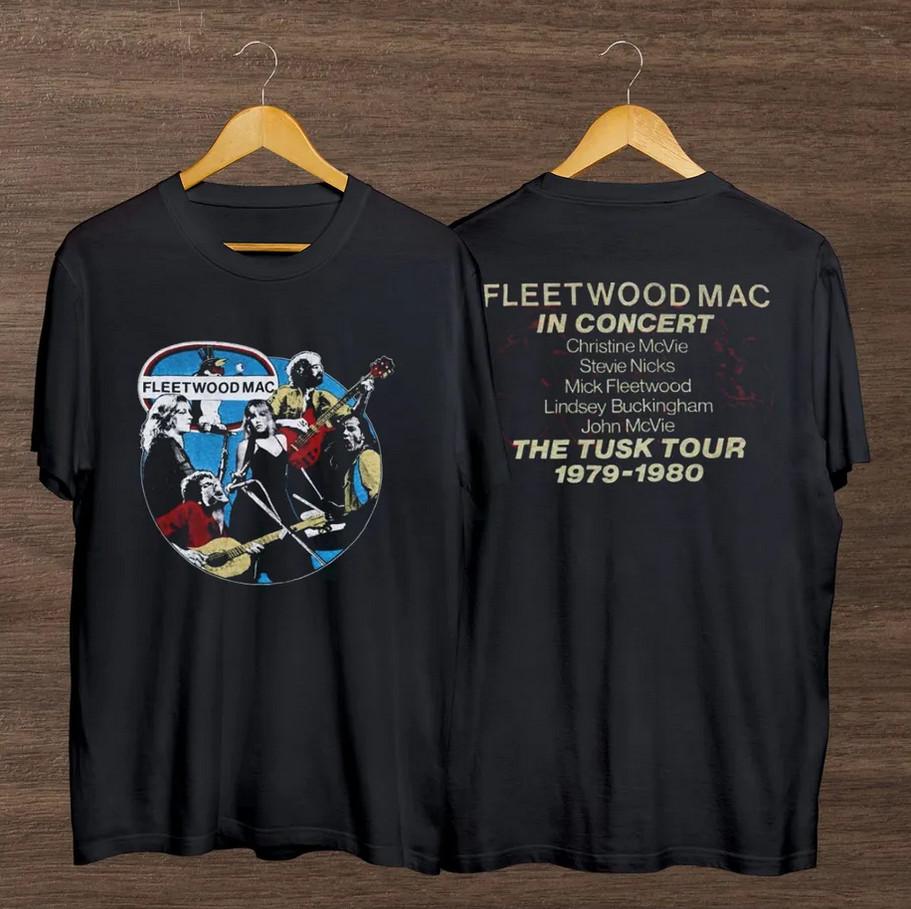 Vintage Fleetwood Mac Tusk Tour '80s Concert Tribute T-Shirt