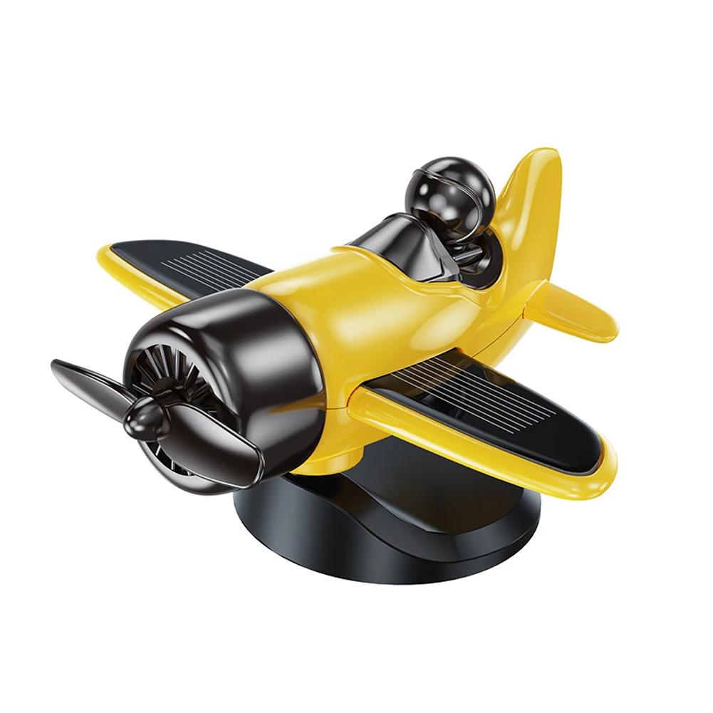 Креативное украшение для автомобиля на солнечной батарее, самолет, вращающаяся мельница-спиннер на приборную панель, аксессуар для автомобиля на центральную консоль