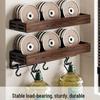 DANLE Walnut Kitchen Spice & Storage Rack