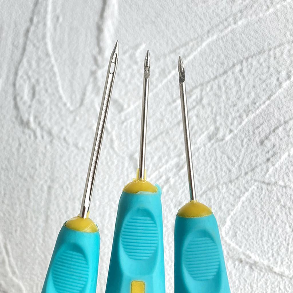 Нескользящая ручка Инструмент для шила для царапания Кожаное шило Инструмент Стальной конус Пробивка Кожаный дырокол Инструмент для шитья Ремонта