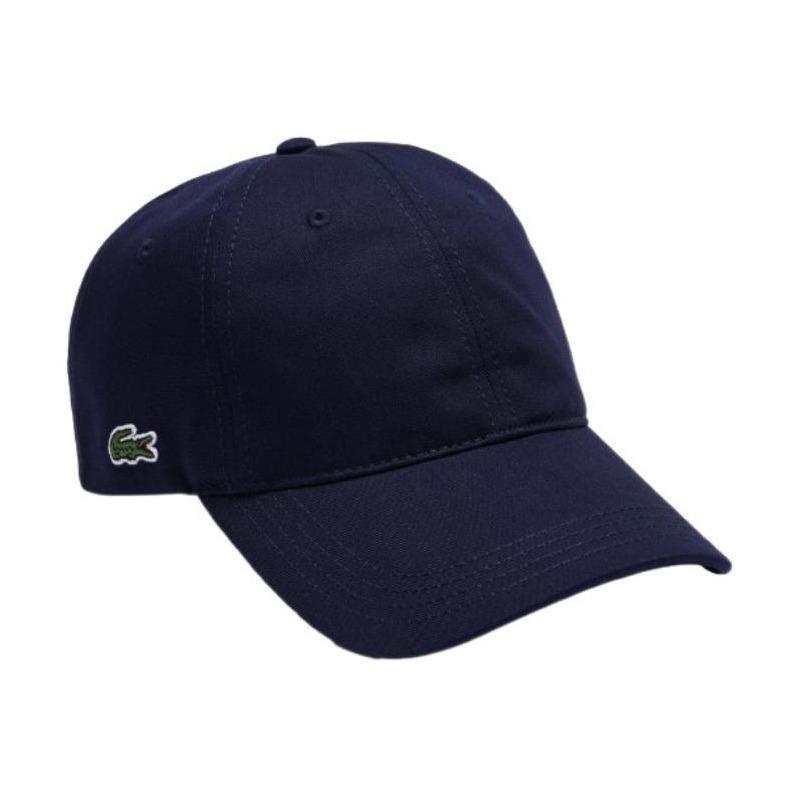Lacoste Twill shape design organic cotton cap Unisex couple style navy blue curved brim dome Casual Duckbill RK0440166