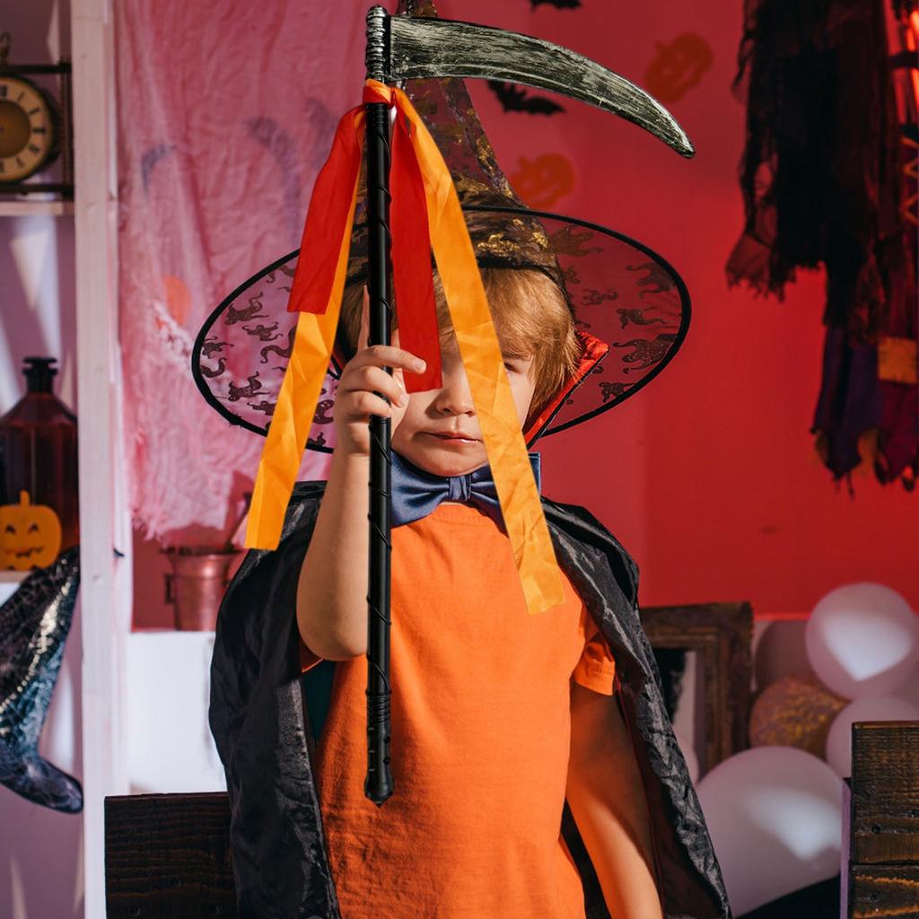 Devil Sickles Pitchfork Handle Plastic Pitchfork Halloween Cosplay Accessory Party Decoration Supplies Festival Props