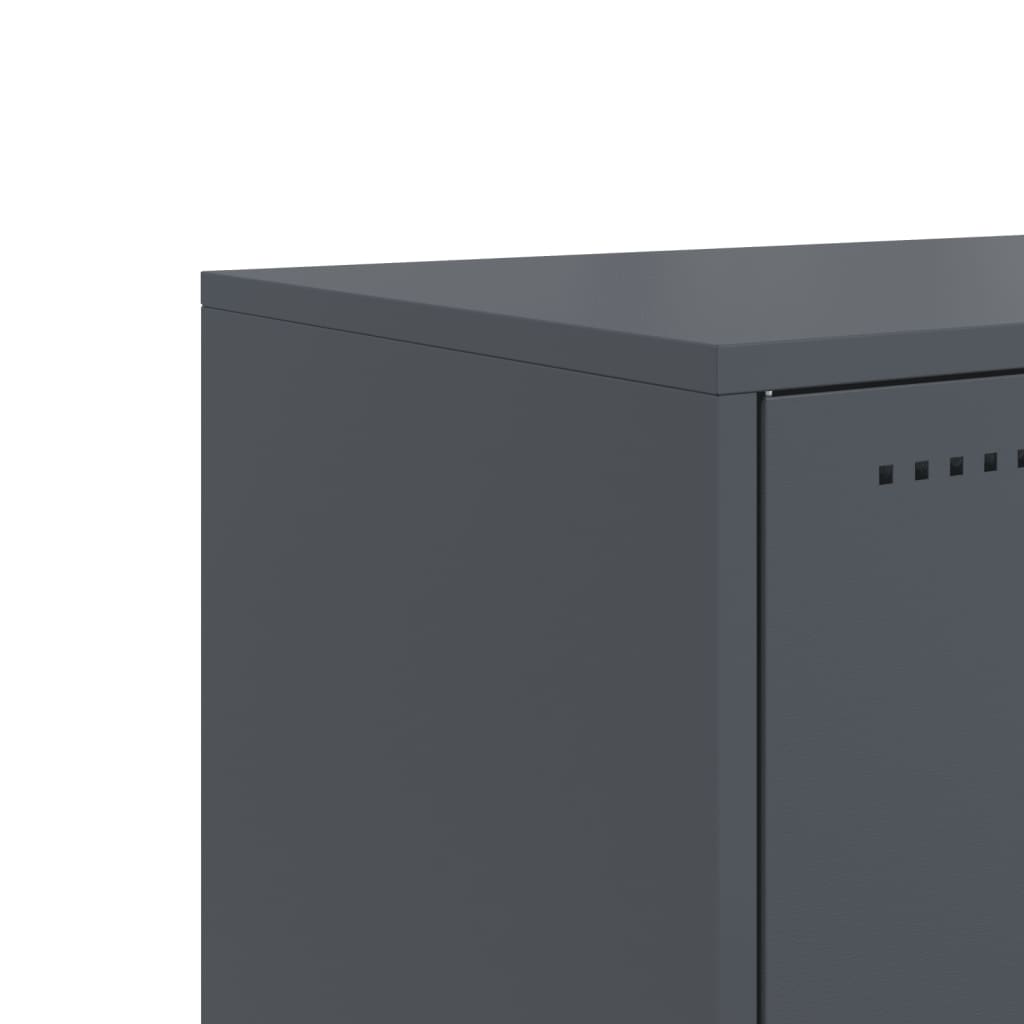 TV Stand Anthracite Grey 100.5 x 39 x 60.5 cm Steel