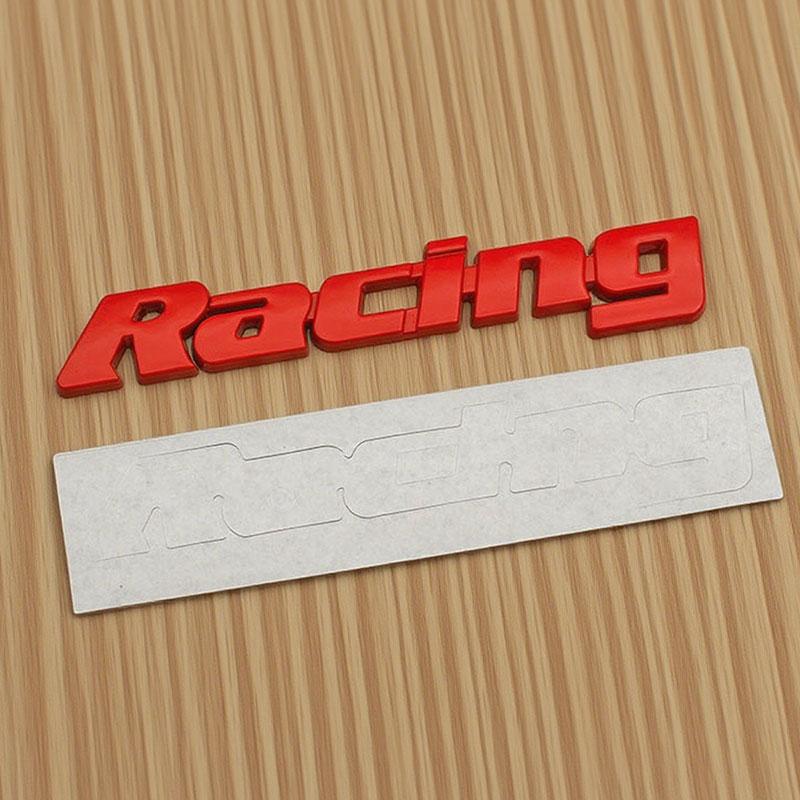 3D Металлические Черно-Красные Хромированные Буквы Логотип Racing Универсальный Значок Автомобиля Накладка на Переднюю Решетку Багажника Авто Наклейки Декоративные Аксессуары