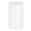 Gobelet Salle De Bain En Porcelaine - TUBE - Blanc - 11,5x7x7 Cm
