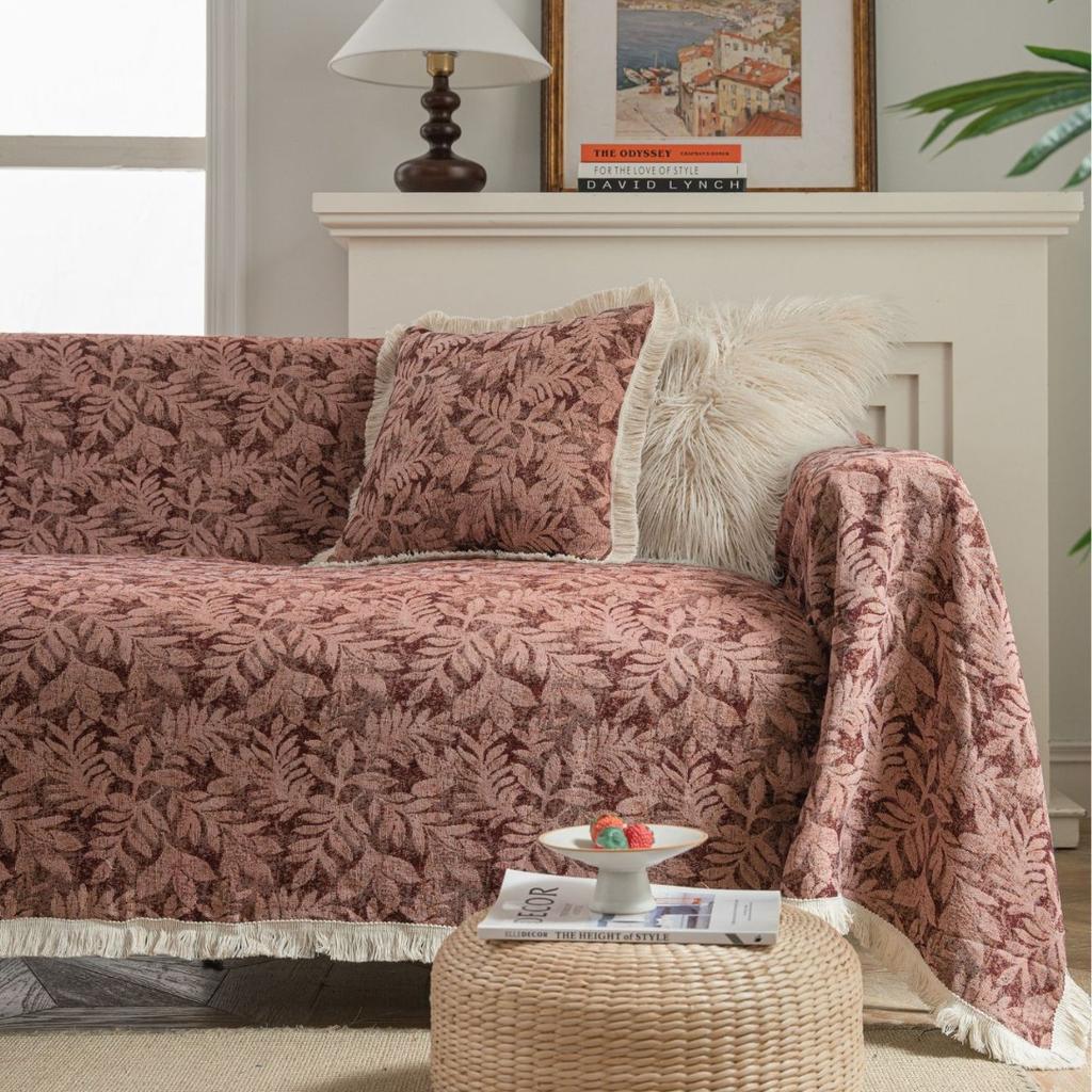 Jacquard Sofa Towel Monet Oil Painting Fringed Four-season Universal Full Cover All-inclusive Universal Cover Blanket Sofa Cover