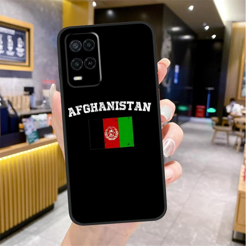 Чехол-баннер с флагом Афганистана для Oppo A98 A18 A38 A58 A78 A60 A80 A40 A96 A76 A16 A94 A74 A54 A15 A17 A57 A77 A5 Pro