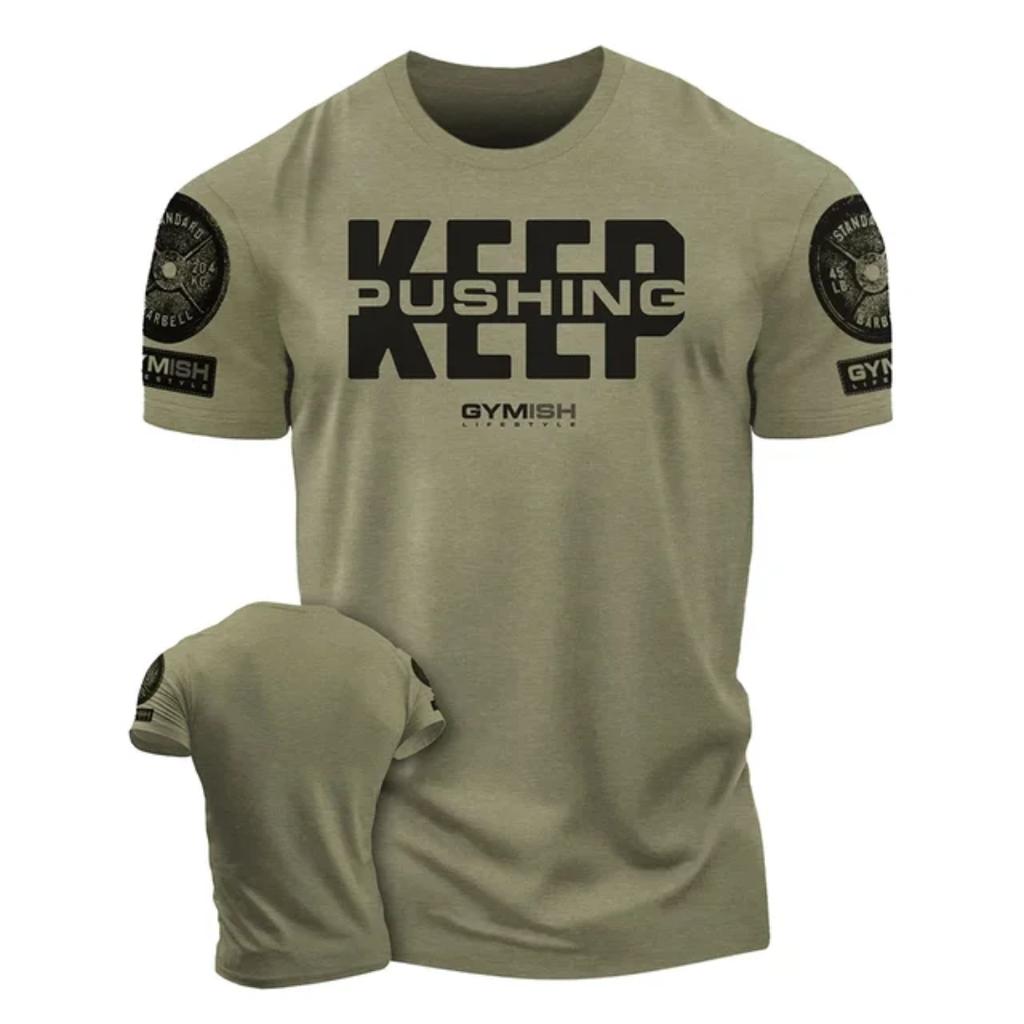 Мужская футболка оверсайз с забавным 3D-принтом для спортзала и графикой 'Сила зарабатывается, а не дается'