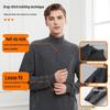 Hengyuanxiang Men's Pure Cashmere Stand-Collar Pullover Sweater