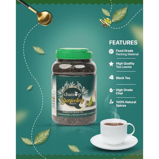 Чай Chaizup Darjeeling - 250 г | Крепкий, ароматный и вкусный | Богат антиоксидантами | Повышает иммунитет и метаболизм | Освежающий черный чай