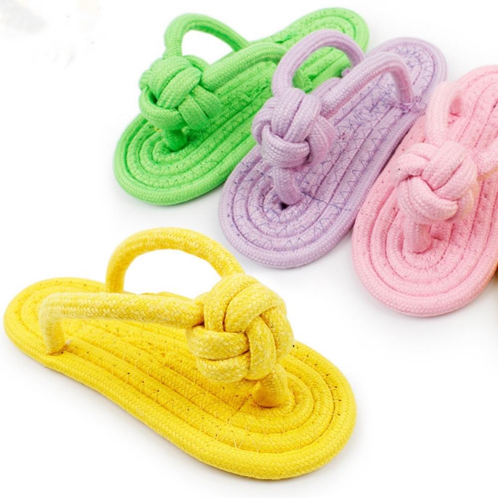 Resistance for Stress Relieving Dogs Accessories Pet Molar Rope Dog Chew Knot Toy Cat Slipper Toy