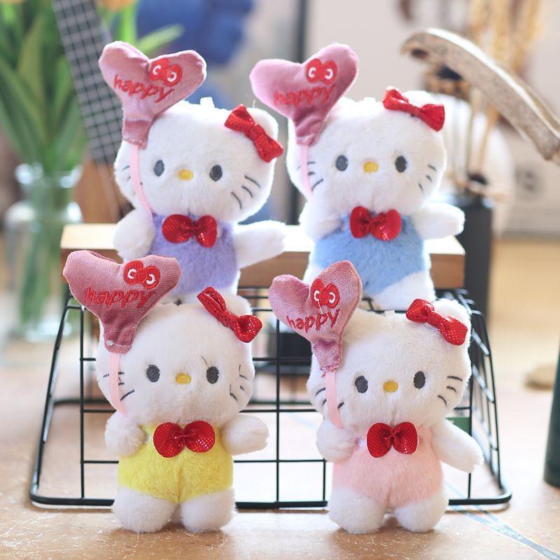 Love Balloon Keychain Cute Cartoon Girl Backpack Pendant Decorative