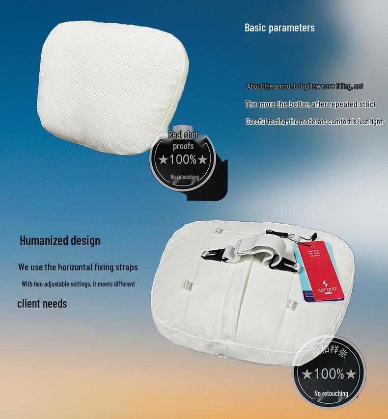 Подушка для подголовника и шеи из замши DuPont Cotton для Tesla и Mercedes-Benz S-Class/Maybach